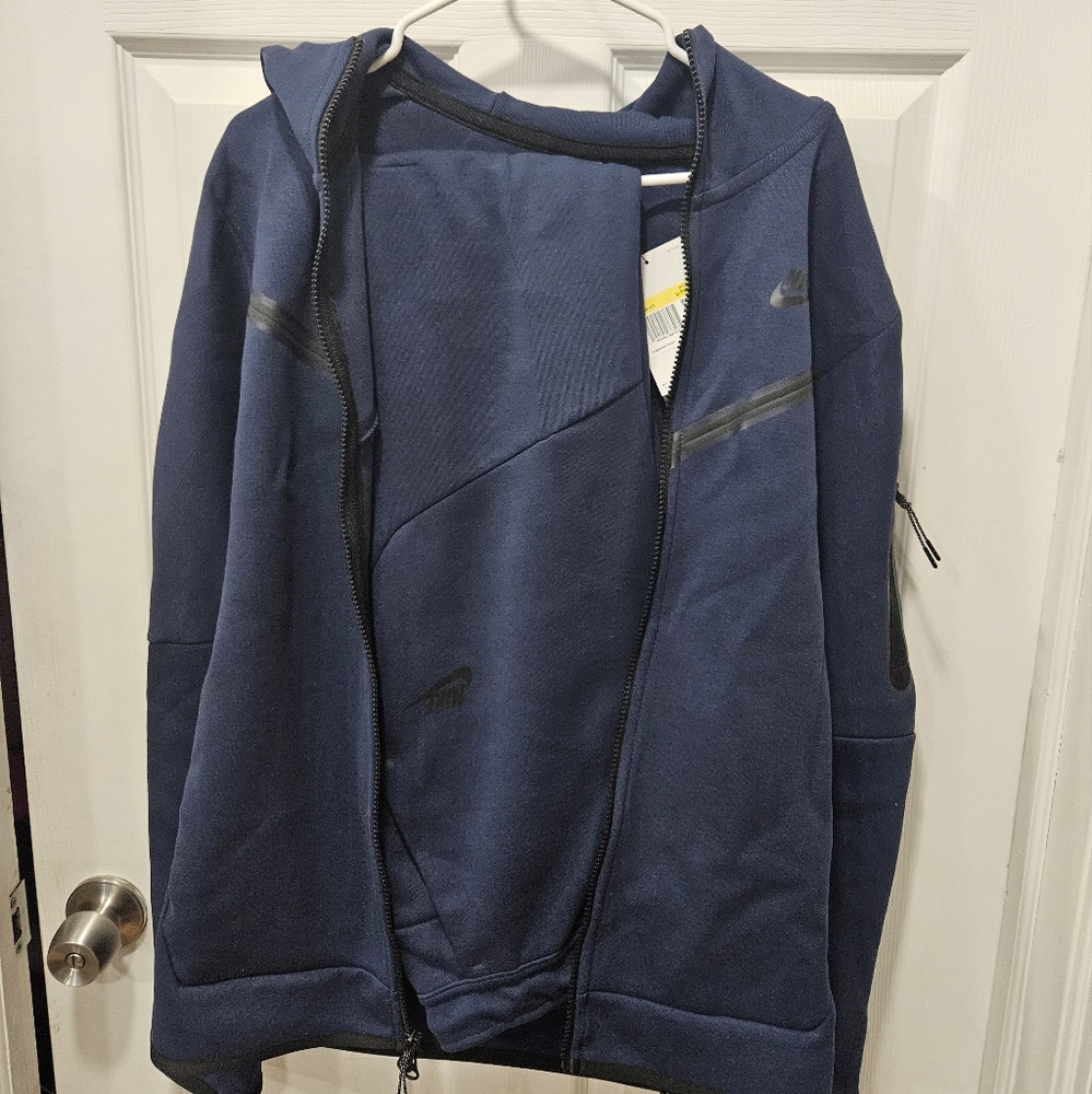Nike Sportswear Tech Fleece Men's Full-Zip Hoodie S Tall Midnight Navy